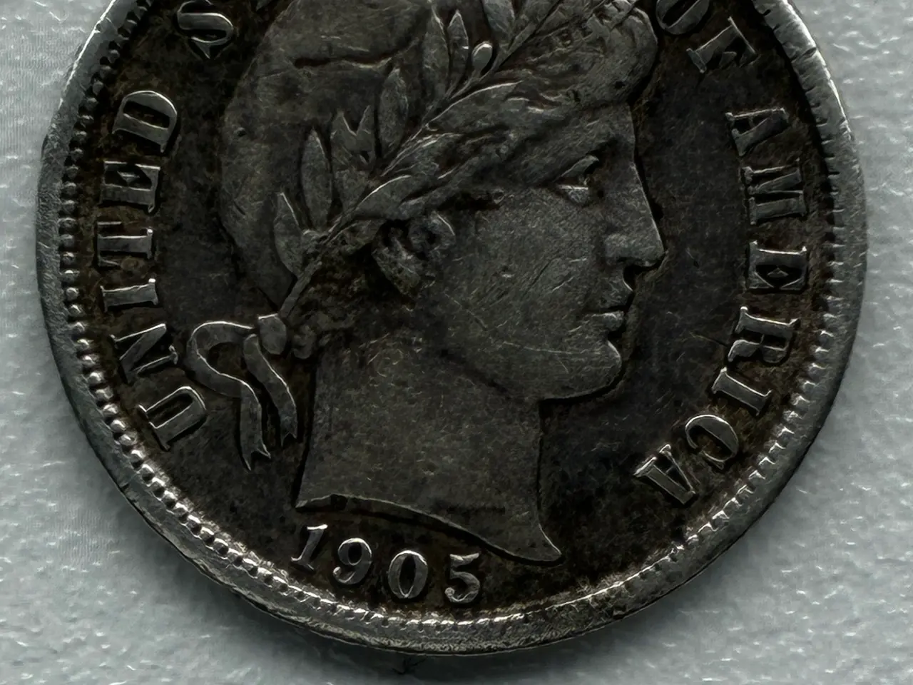 Billede 1 - Barber Dime 1905 (sølv)
