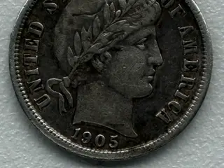 Barber Dime 1905 (sølv)