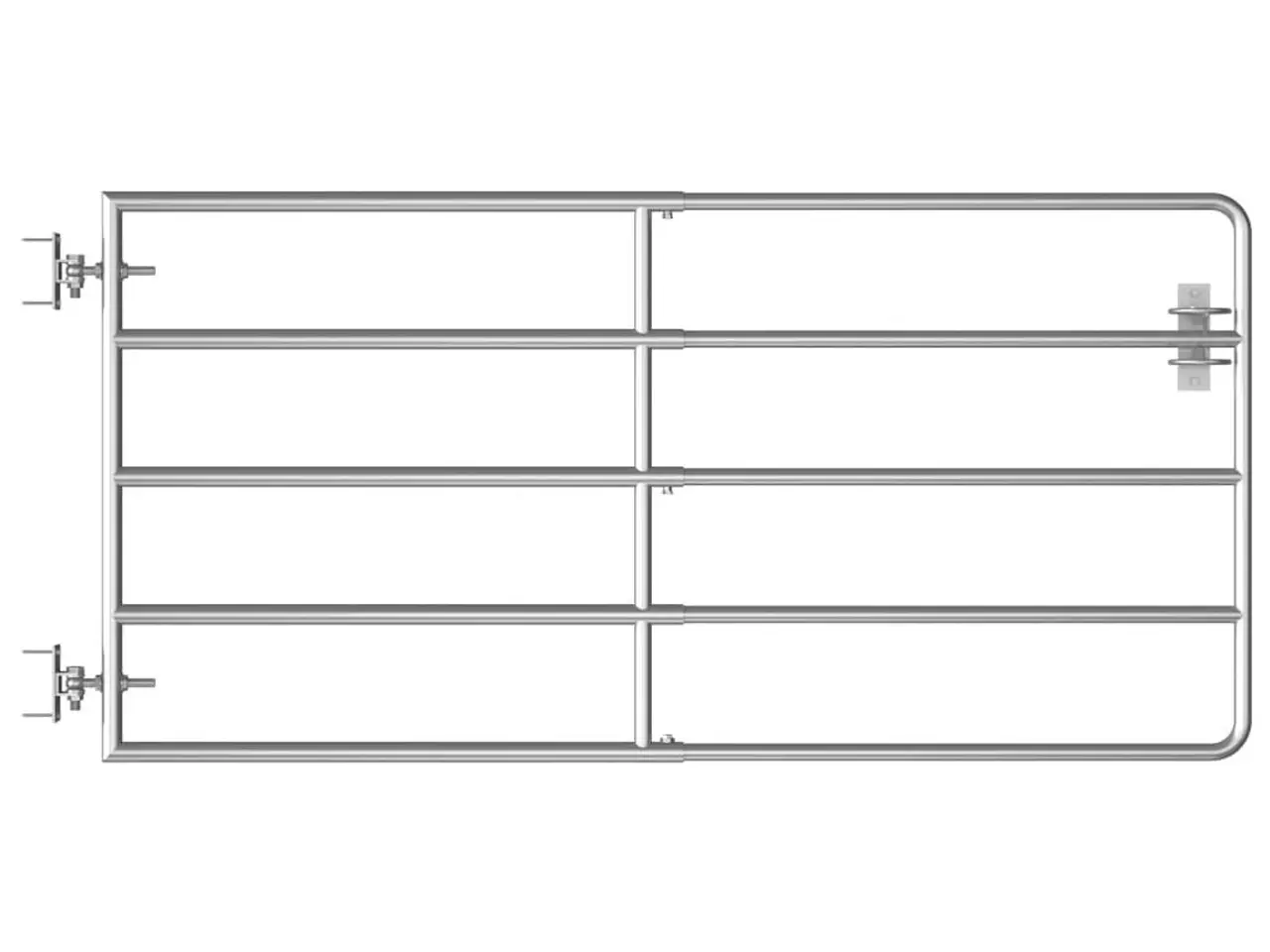 Billede 2 - Markport 95-170 x 90 cm i galvaniseret stål - sølvfarvet