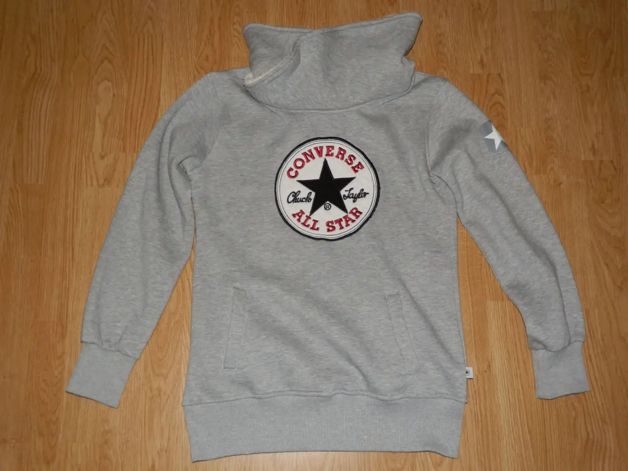 Billede 1 - Grå Converse All Star Logo Sweatshirt str. L