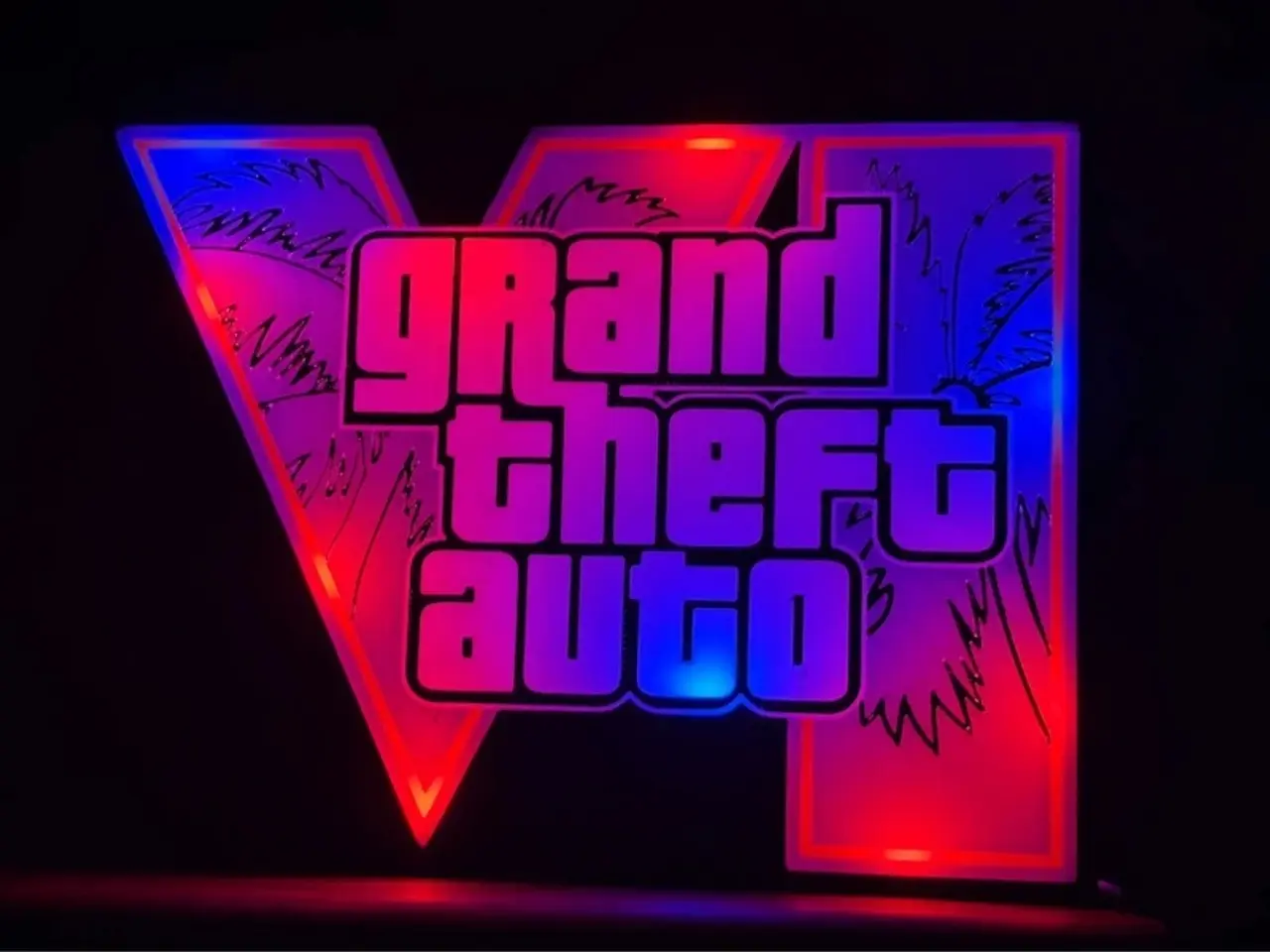 Billede 1 - GTA 6 LED skilt med RGBIC lys
