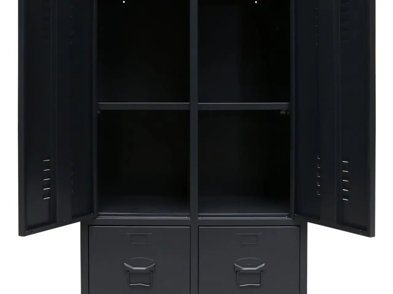 Billede 4 - Garderobe i metal industriel stil 67 x 35 x 107 cm sort