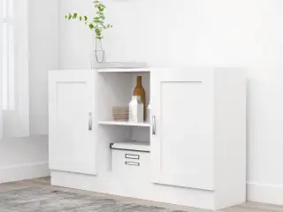 Skænk 120x30,5x70 cm konstrueret træ hvid