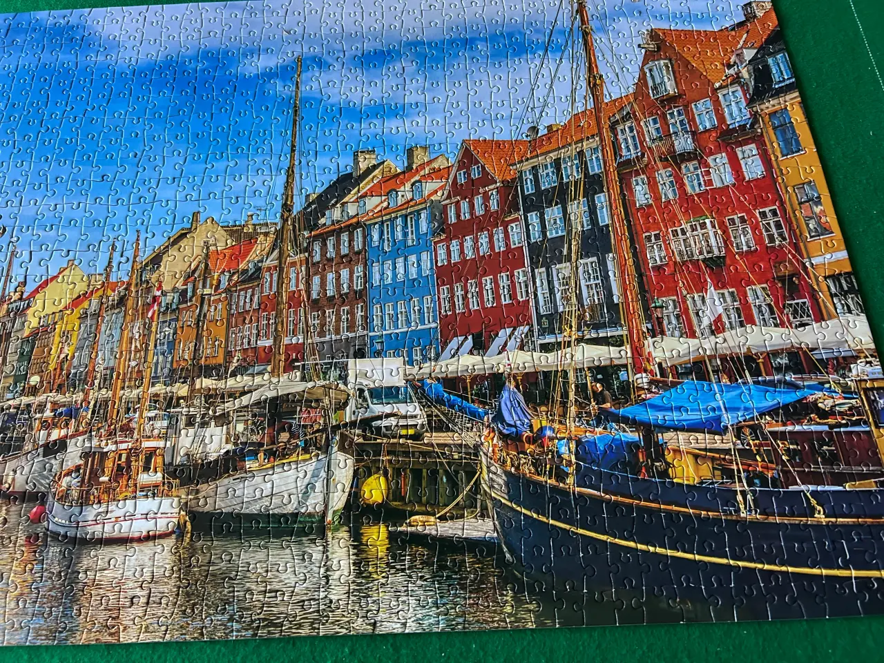Billede 1 - Nyhavn puslespil inkl puslespils måtte