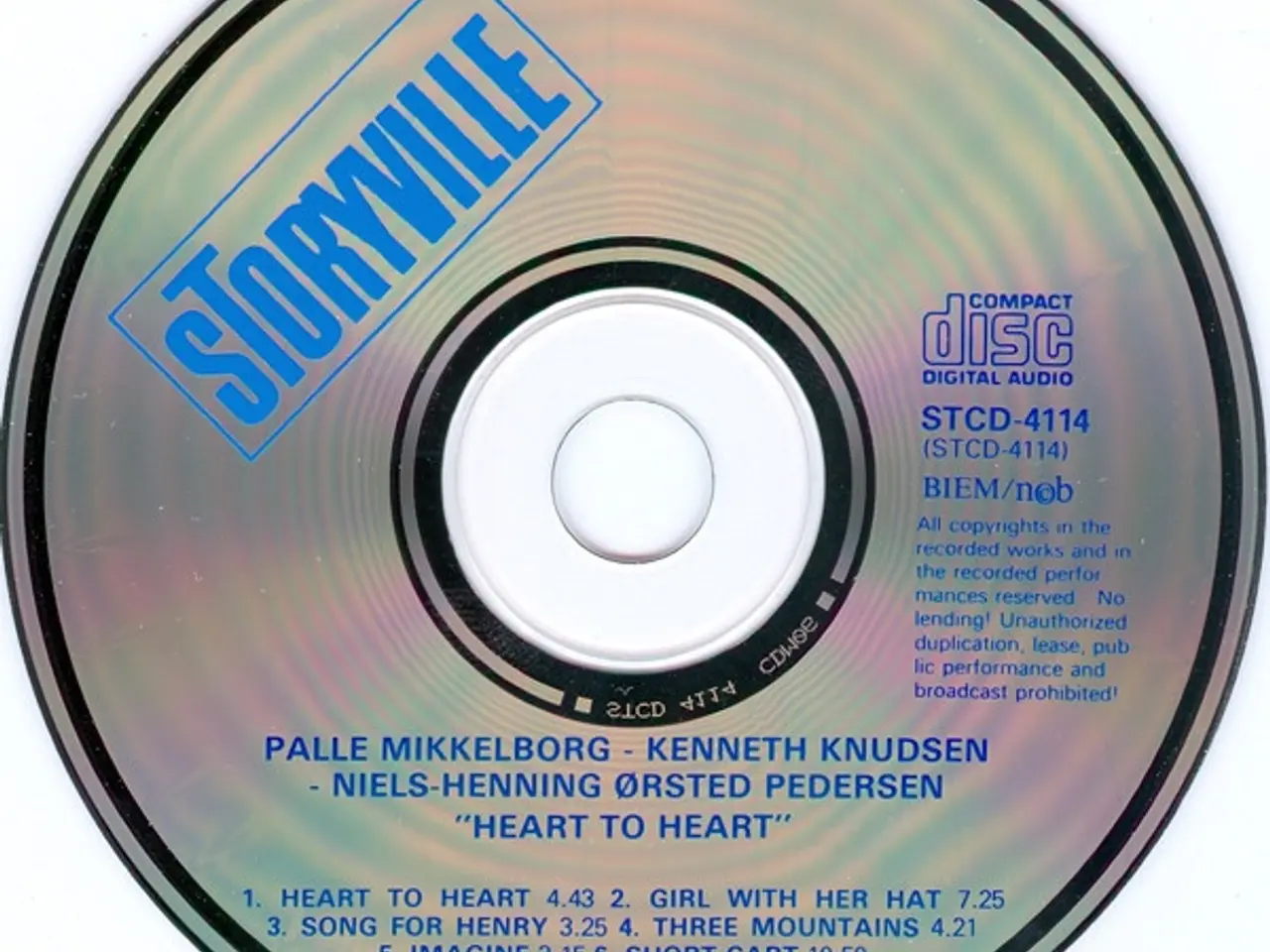 Billede 3 - Mikkelborg* / Knudsen*… – Heart To Heart – CD