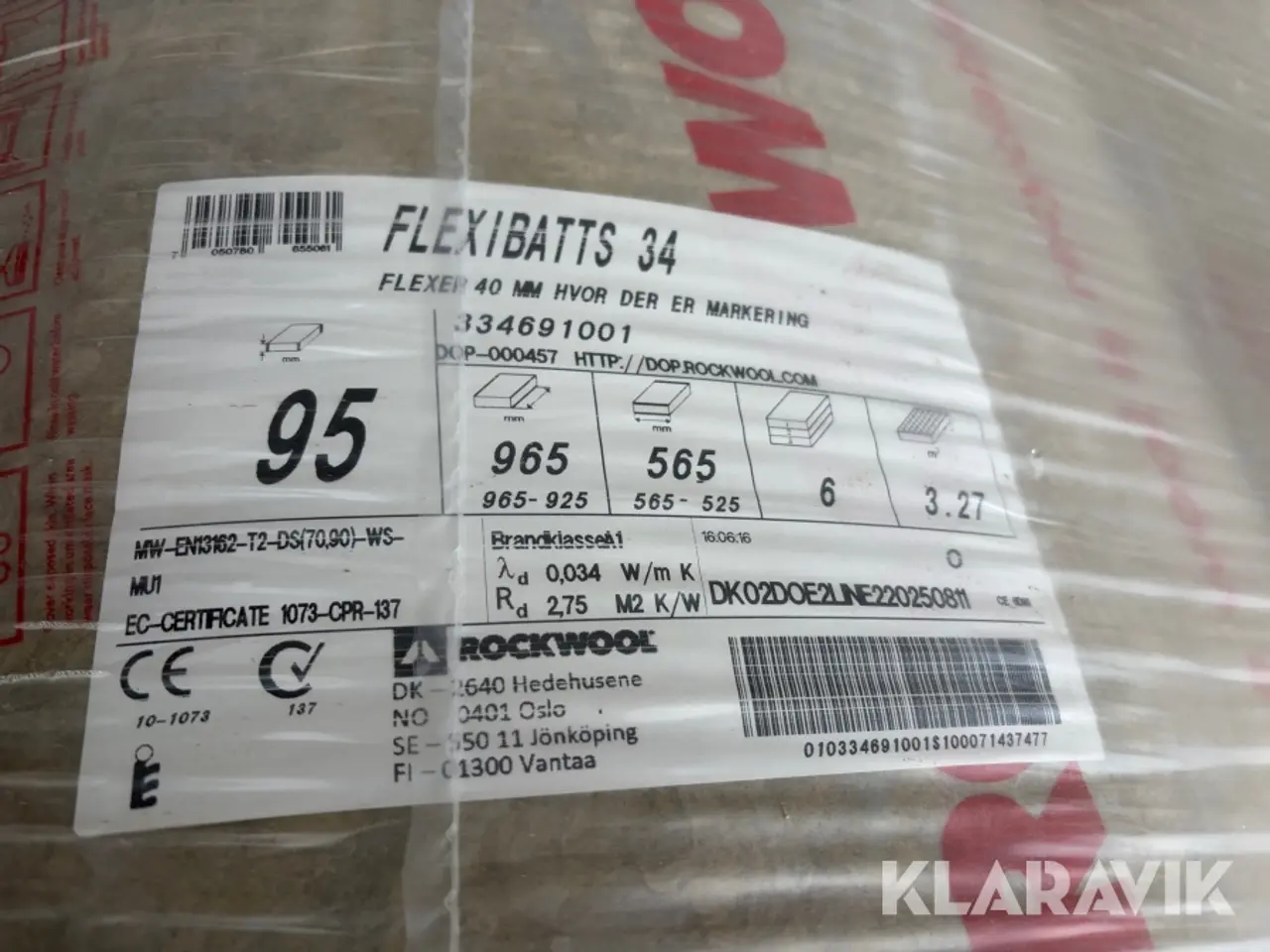 Billede 9 - Isolering Rockwool Flexibatts 34 13 styk