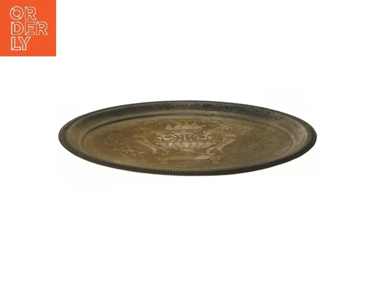 Billede 2 - Antik metalbakke (str. 30,5x23 cm)