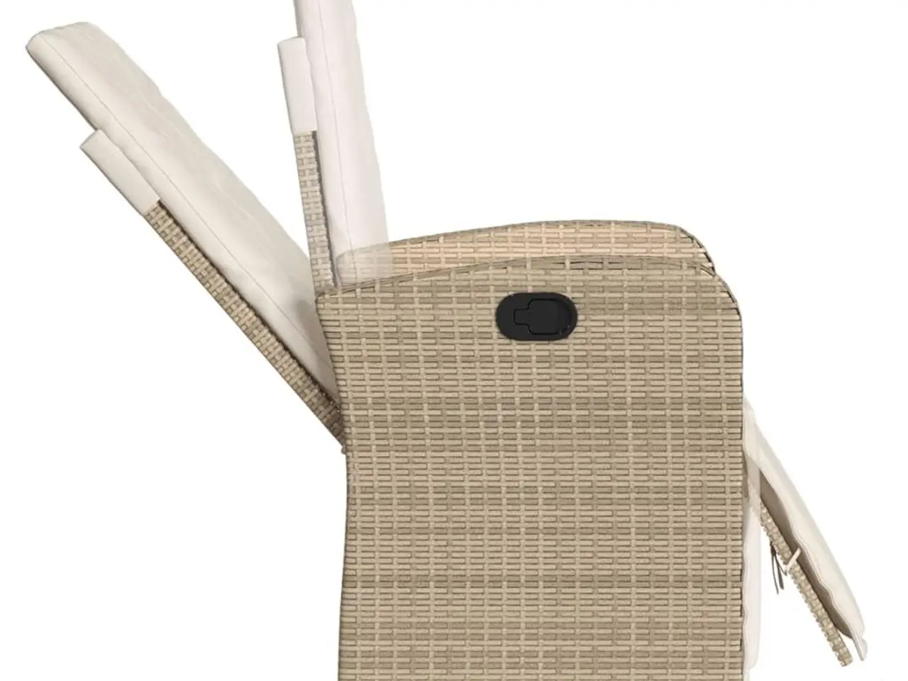 Billede 8 - Havestole 2 stk. med lænefunktion og fodstøtte polyrattan beige