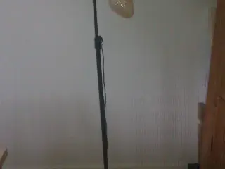 Smedejern, standerlampe ny fatning u/pære