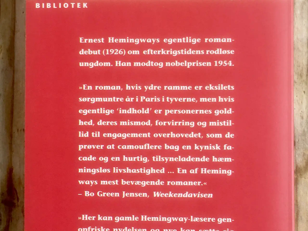 Billede 2 - Solen går sin gang, Ernest Hemingway