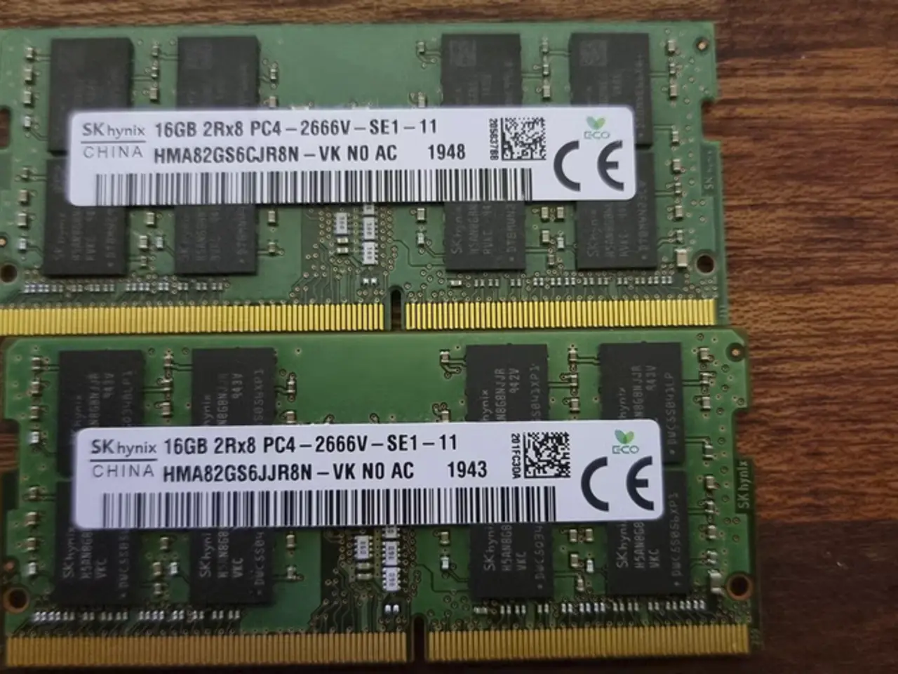 Billede 1 - SK hynix 32GB (2x16GB) DDR4 PC4-2666V SO-DIMM RAM