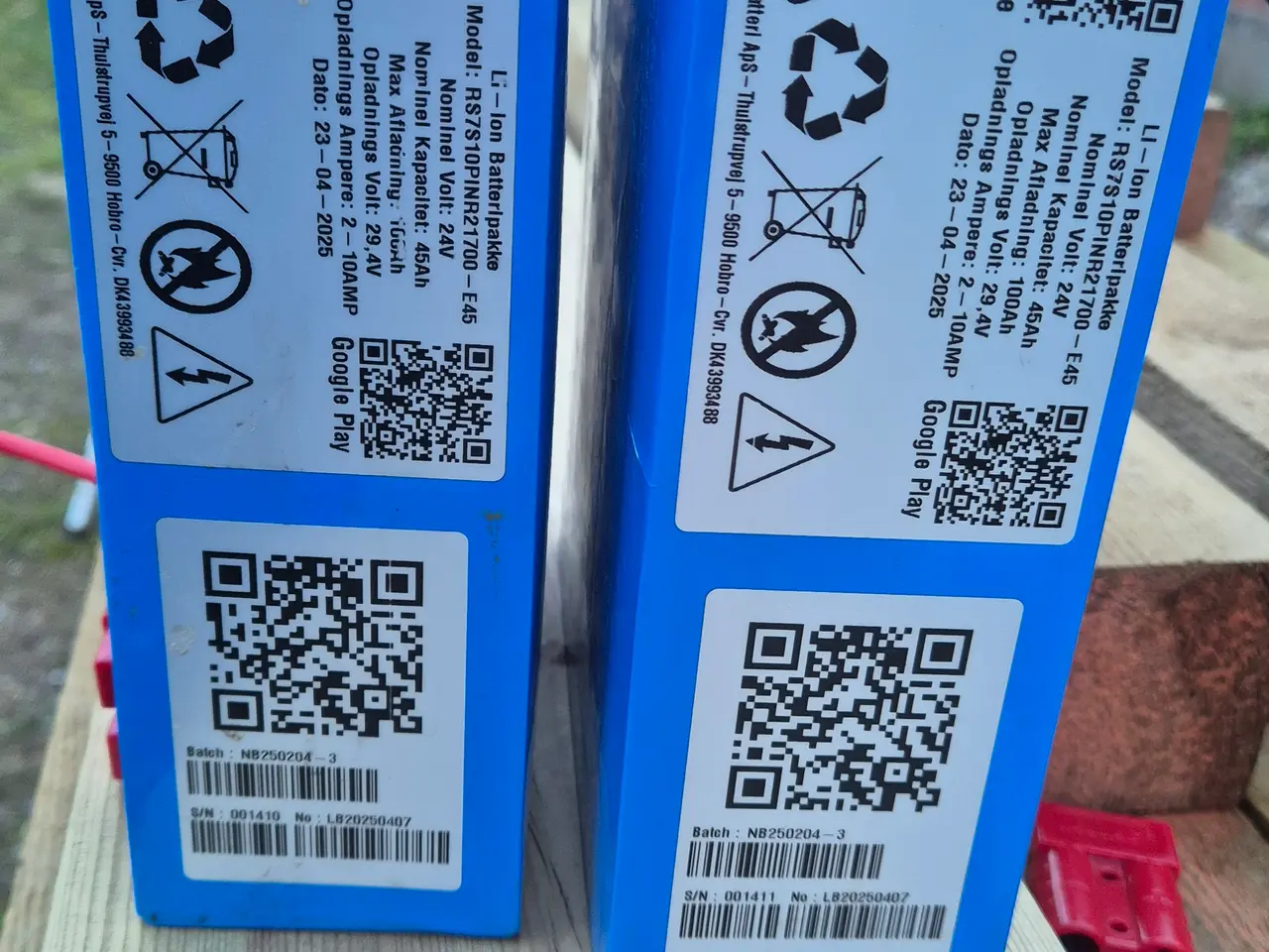 Billede 1 - 2 stk. 24V 45Ah lithium-ion batterier – til el-sco