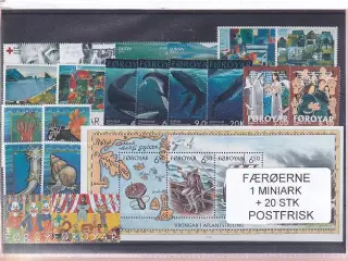 Færøerne - 1 Miniark + 20 Stk. - Postfrisk