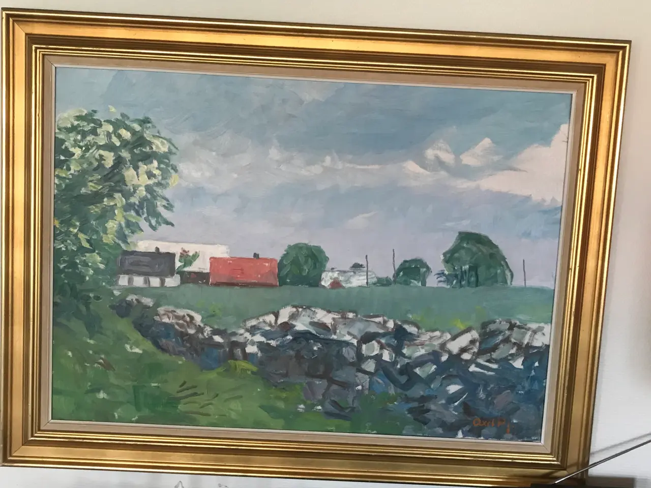 Billede 2 - Axel P. Jensen: Forårsdag ved Vestrupgaard