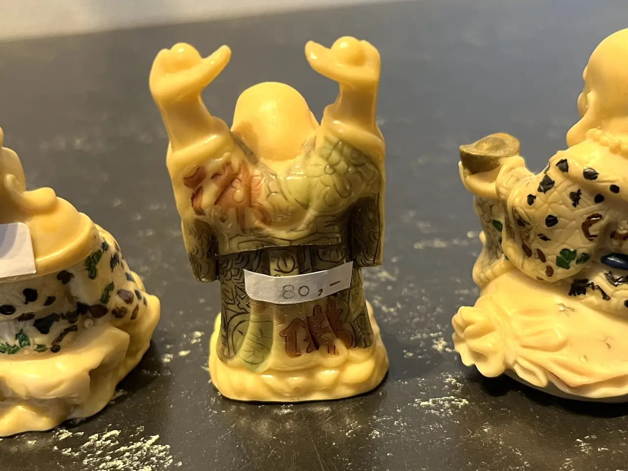 Billede 2 - 3 små Buddha figurer h.7 cm . Pris 3 stk.