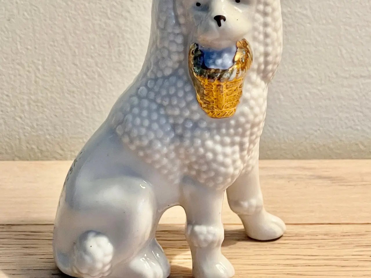 Billede 1 - Antik puddelfigur af porcelæn