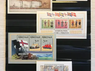 Færøerne - 5 forskellige postfriske miniark