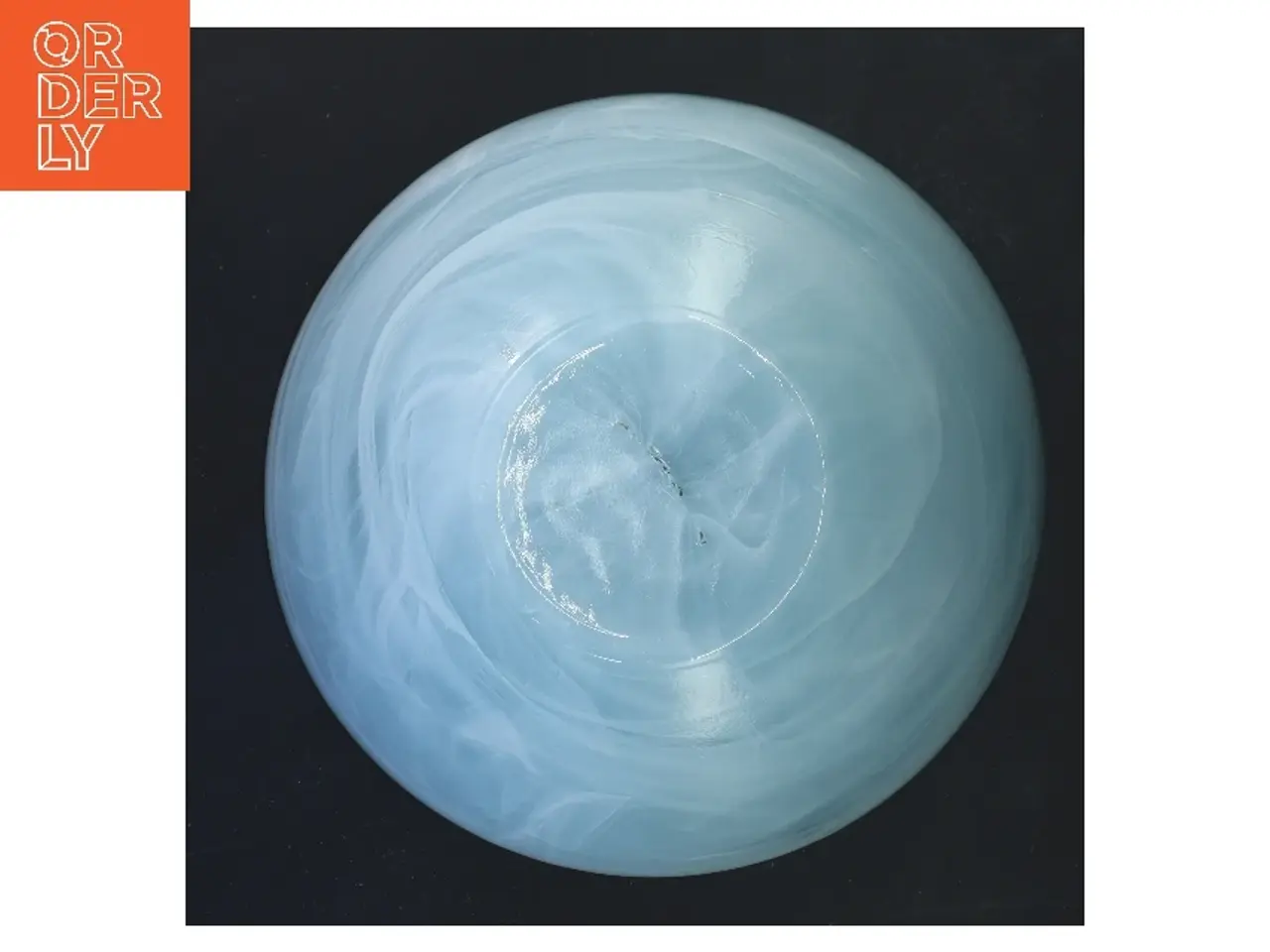 Billede 3 - Lyseblå glasskål Ø21,5 cm (str. Ø 21,5 cm)
