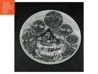 Dekorativ tallerken med kunstnerisk tryk fra Nymlle (str. Ø 27 cm)