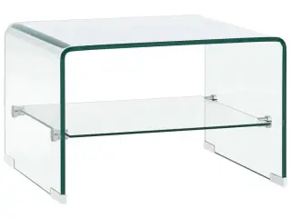 Sofabord 50 x 45 x 33 cm hærdet glas transparent