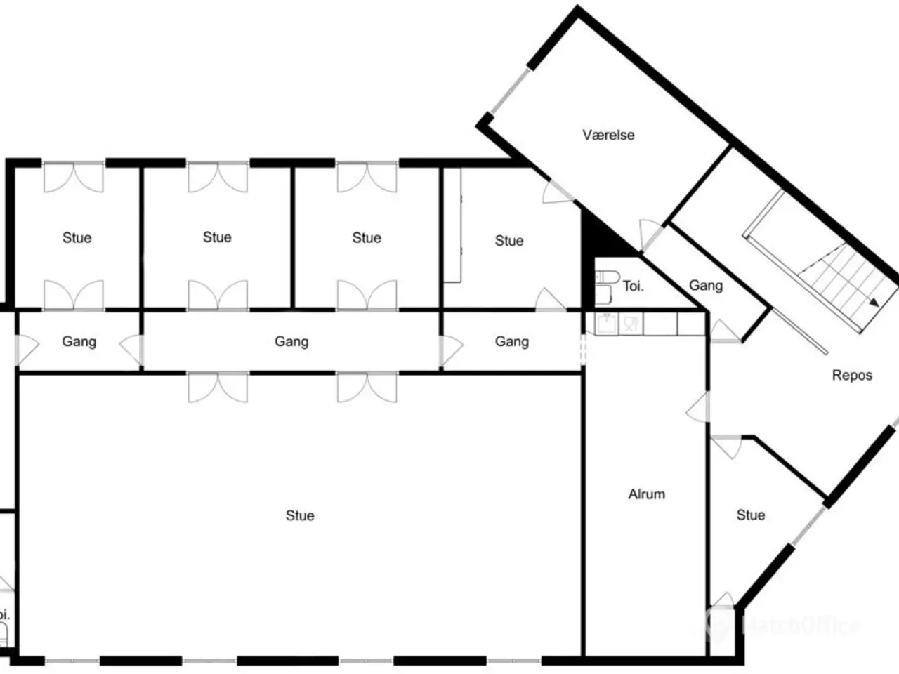 Billede 21 - Fra boksering til arbejdsplads 350 m² med karakter