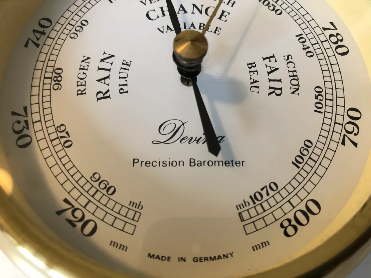 Billede 4 - Devina skibsbarometer i messing