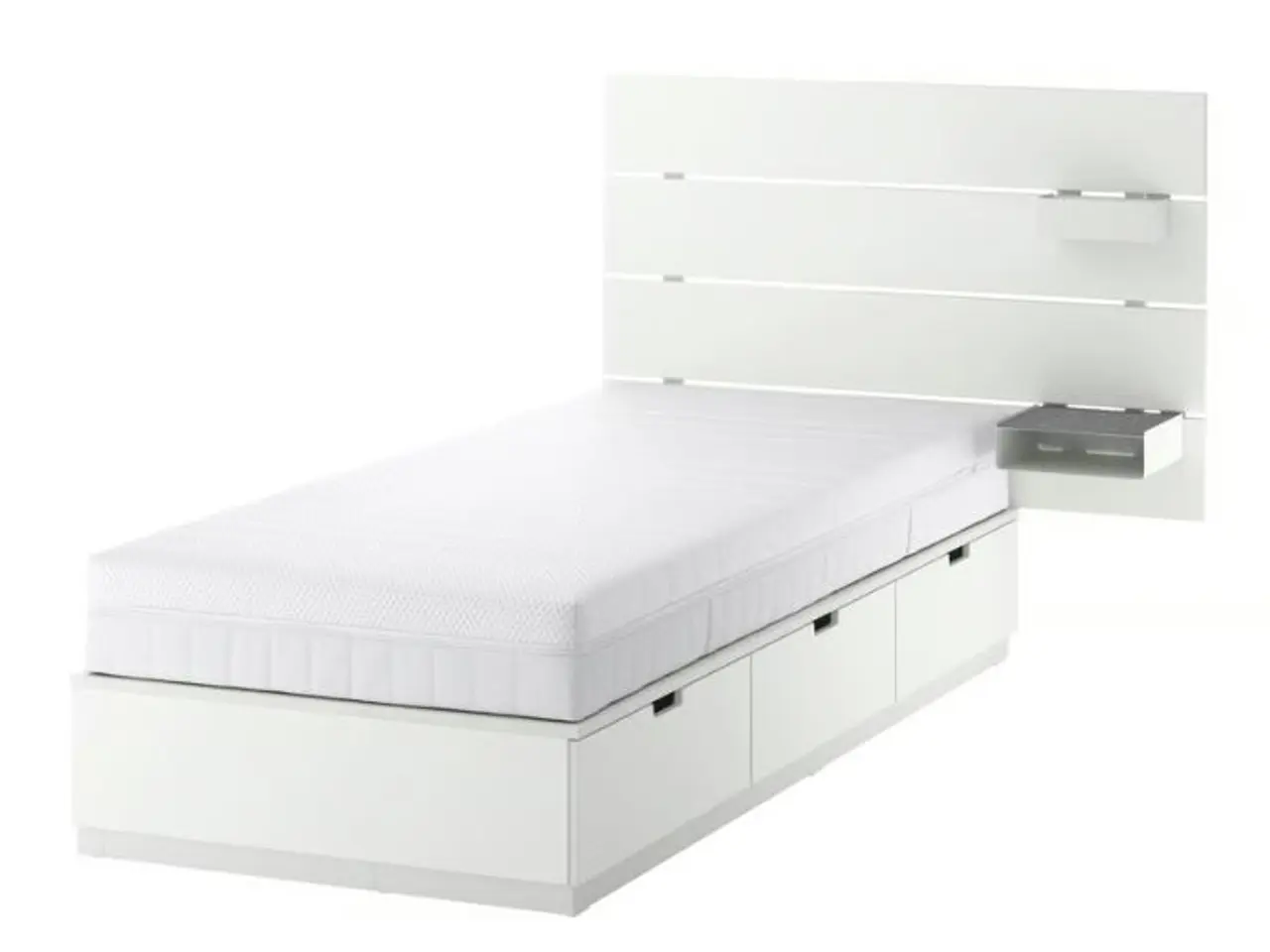 Billede 11 - IKEA Nordli, hvid seng med opbevaringsskuffer, sen