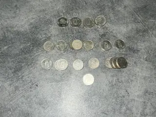Gl mønter 4 X 10 kr mønter og 20 x 1 kr mønter