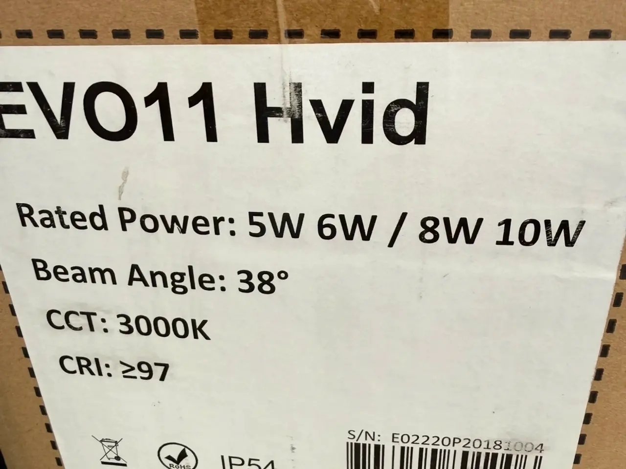 Billede 2 - EVO11 Hvid Rated Power: 5W 6W / 8W 10W Beam Angle: