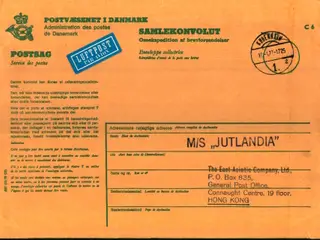 Luftpost - Samlekuvert - M/S Jutlandia 18 - 4 - 77 - Hong Kong