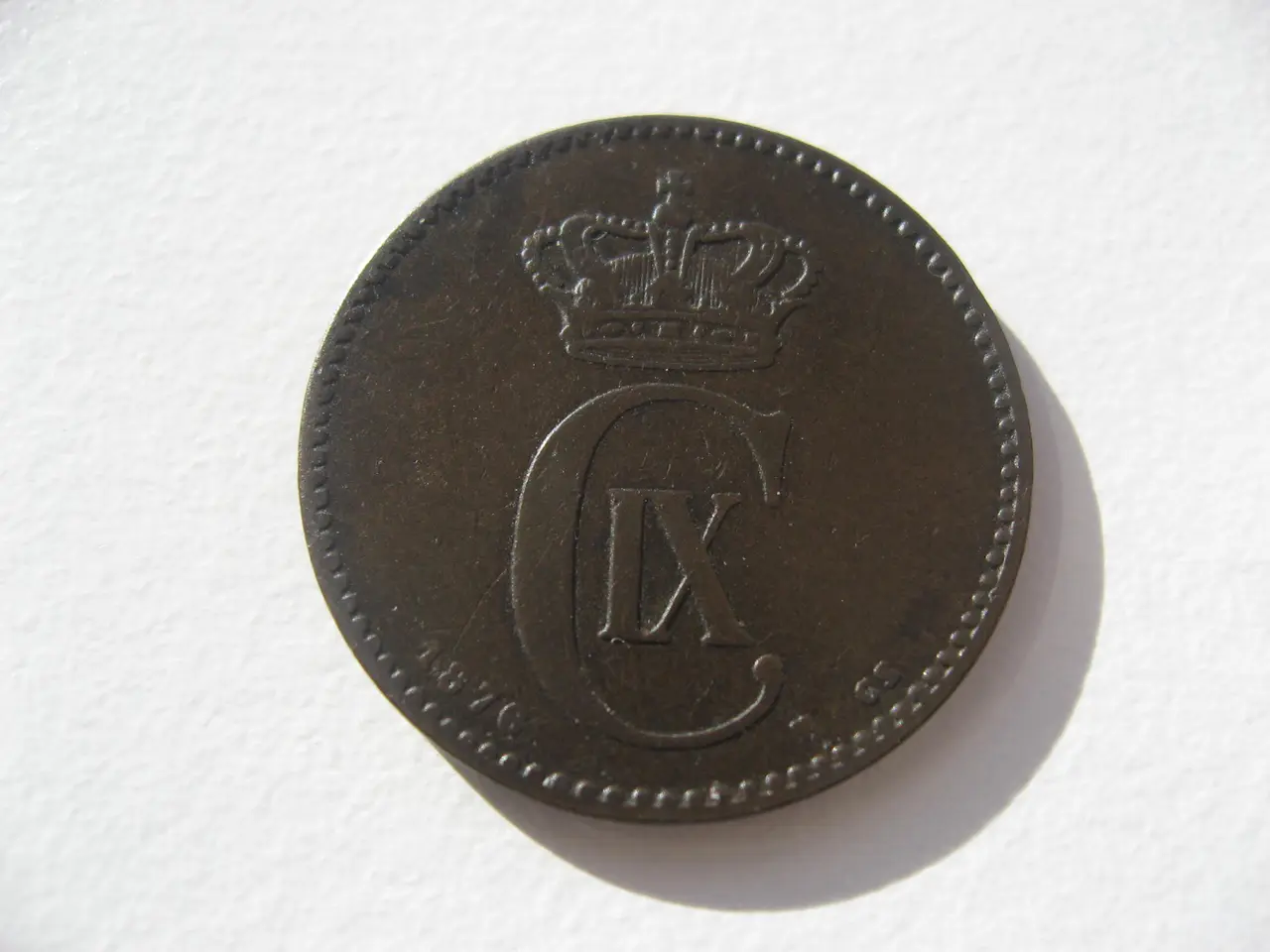 Billede 1 - Flot delfin 2 øre 1876 den absolut bedste i serien
