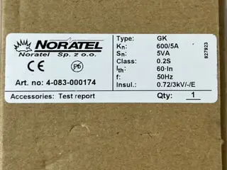 Noratel GK strømtransformer 600/5A 5VA Class 0.2S