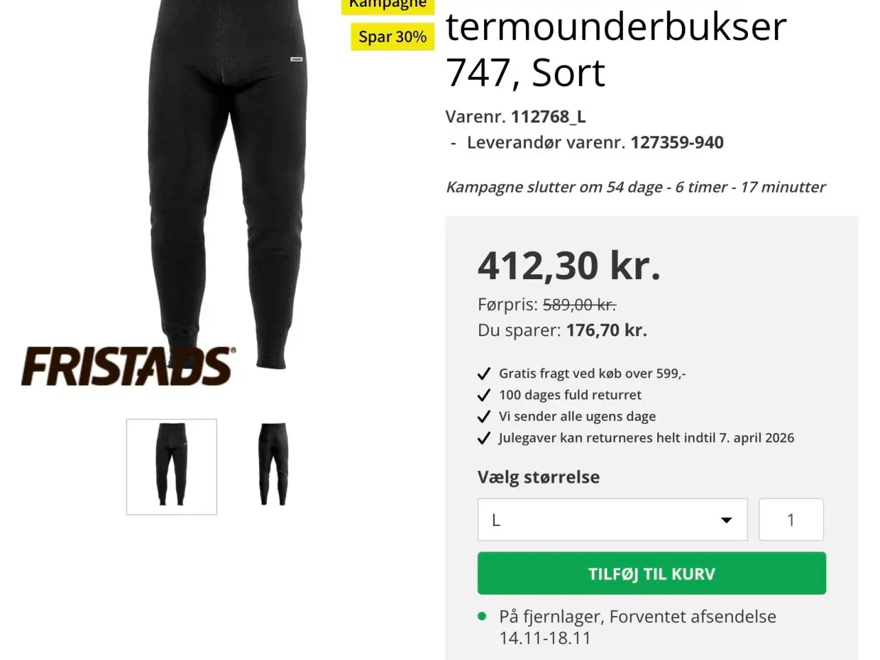 Billede 4 - Lange underbukser fra Fristads