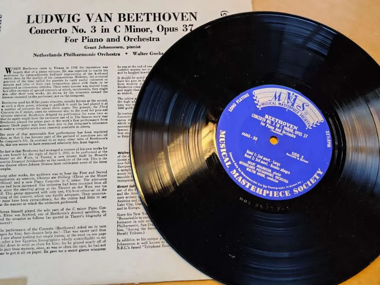 Billede 2 - Beethoven: 3.klaverkoncert, 25cm vinyl (!) LP