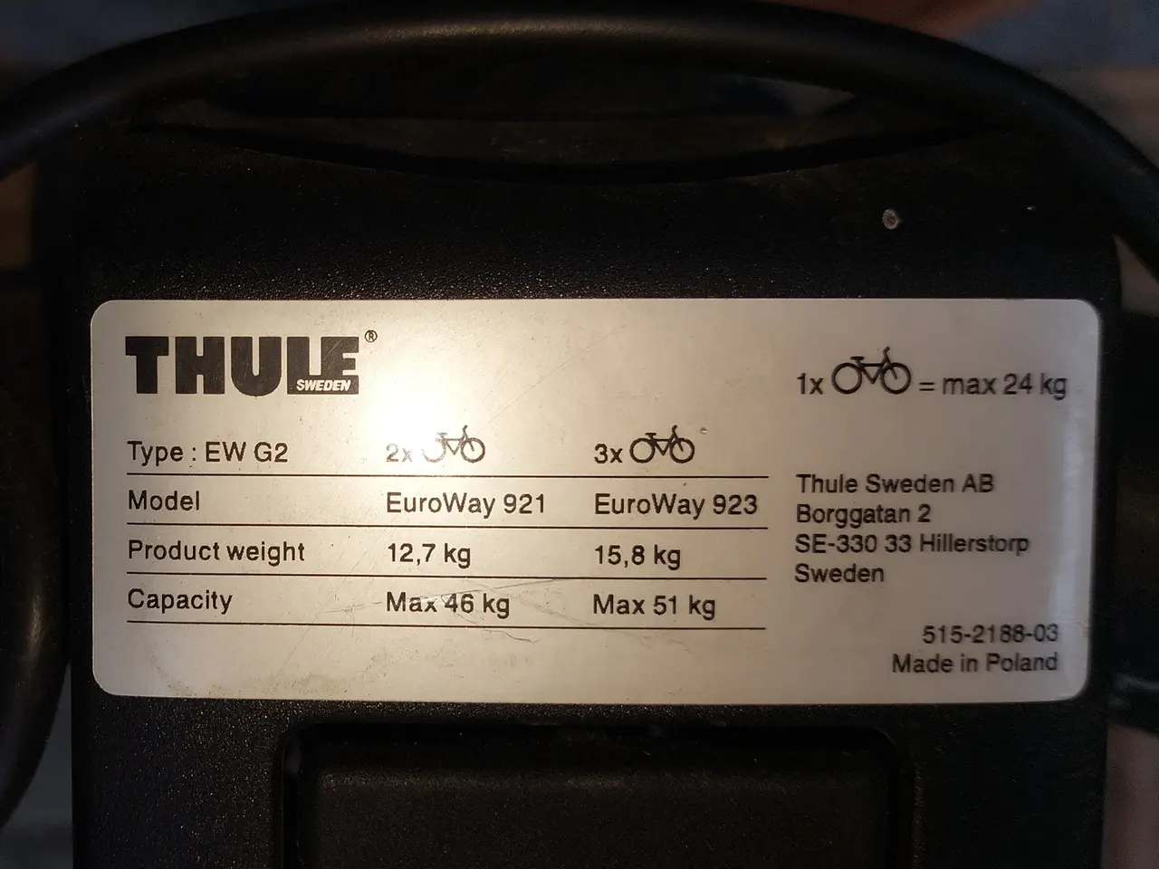 Billede 1 - Thule cykelholder til 2 cykler