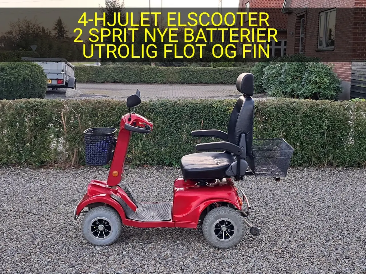 Billede 1 - 4-hjulet elscooter med nye batterier 
