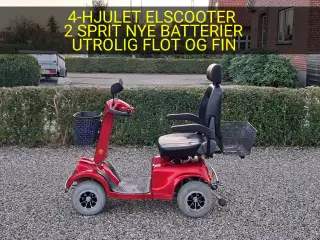 4-hjulet elscooter med nye batterier