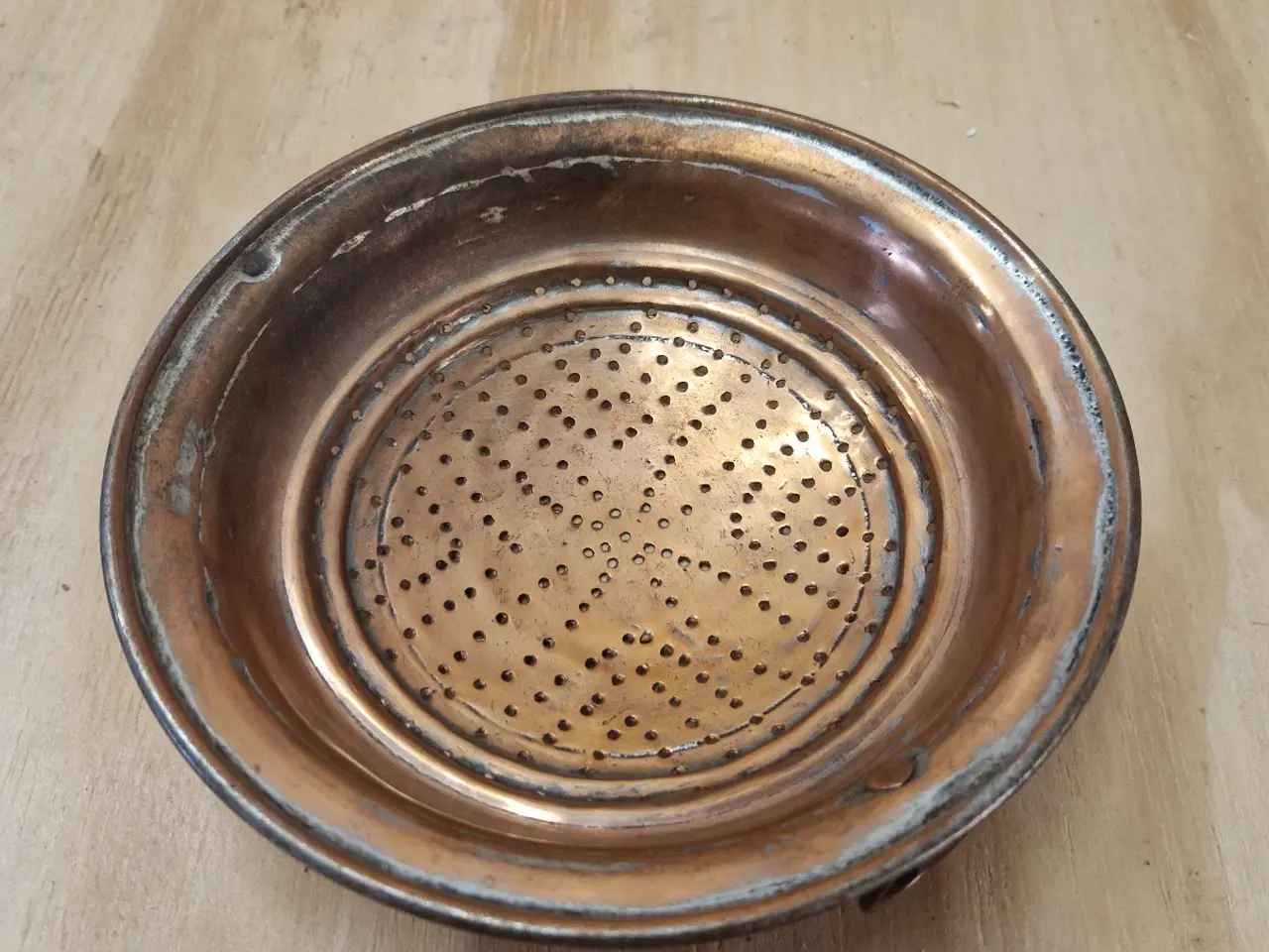 Billede 2 - Antik kobbersi 18 cm diameter