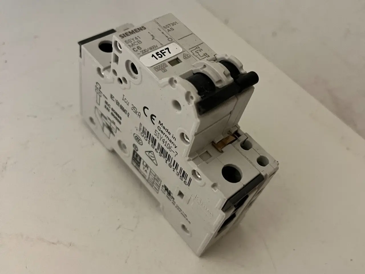 Billede 4 - Siemens 5SY41 MCB C6 1P+Aux 6A Miniature 230/400V