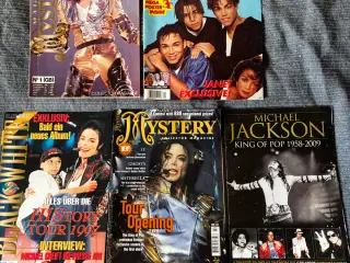 5 vintages Michael Jackson blade sælges samlet