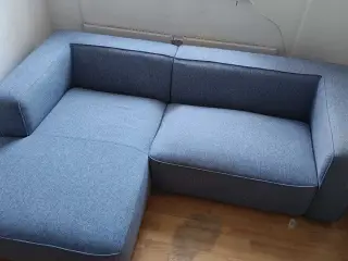 OBS: ER SOLGT! Sofa i gråblå stof Sælges