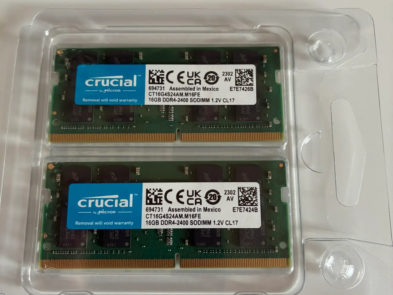 Billede 1 - Crucial 32 GB DDR4-2400 SO-DIMM RAM – 2 × 16 GB –
