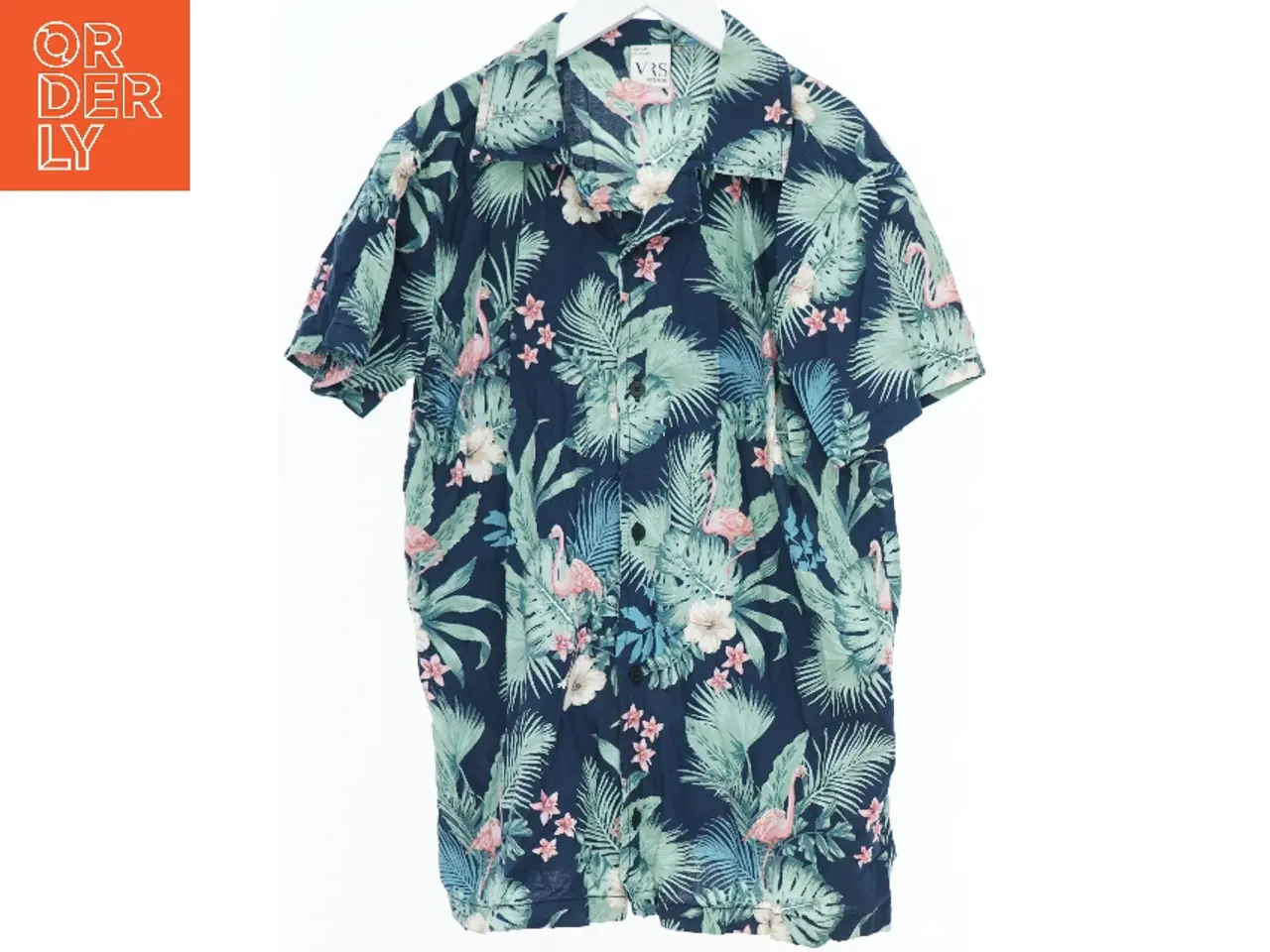 Billede 1 - Hawaiiskjorte med blomster og flamingoer fra VRS (str. 164)