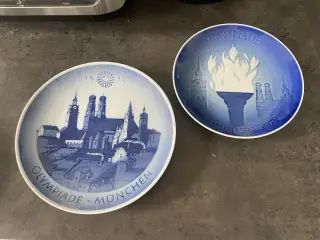 Platte tallerken fra olympiske lege 1972