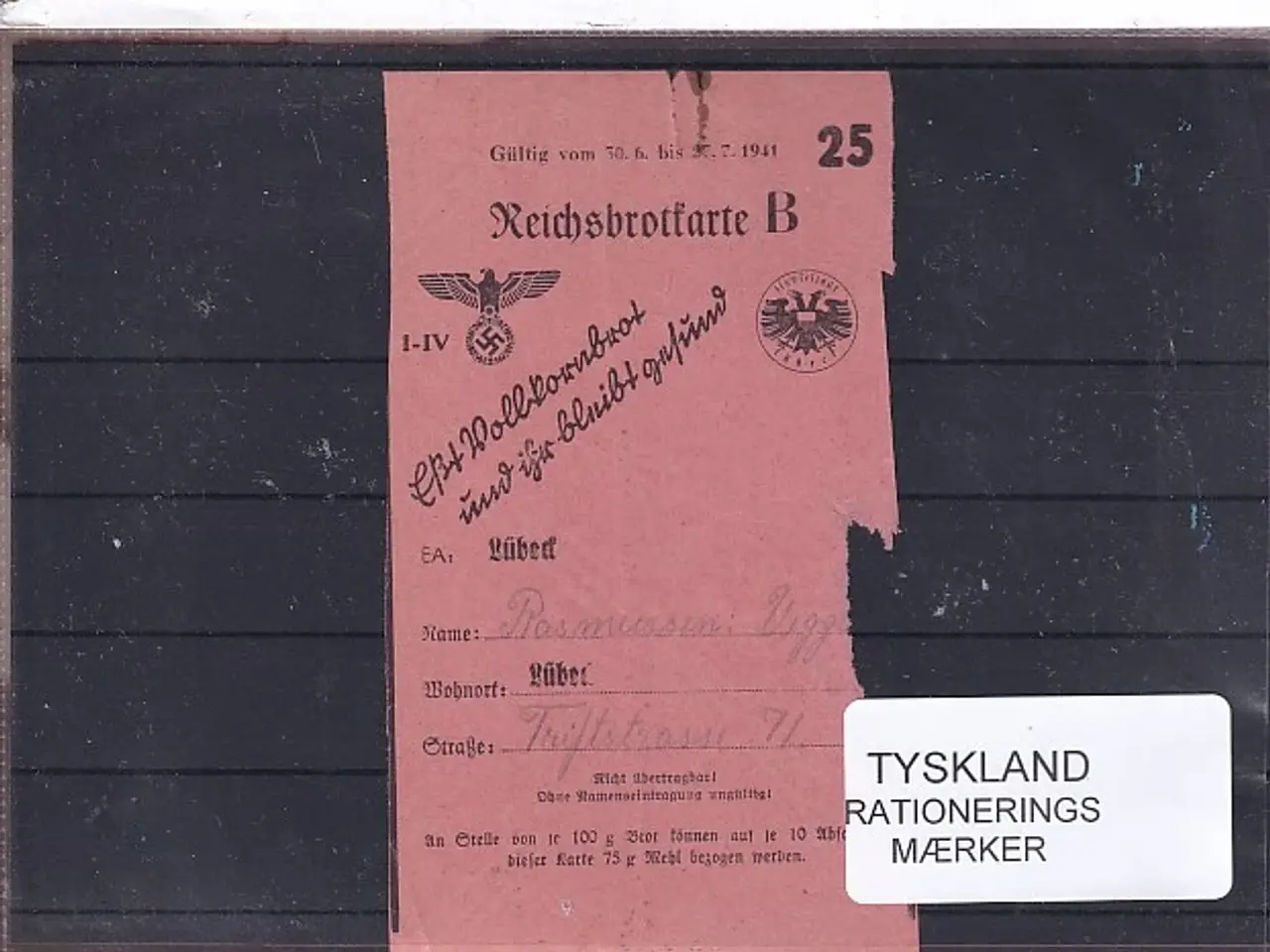 Billede 1 - Tyskland - Rationeringsmærker - 2. Verdenskrig