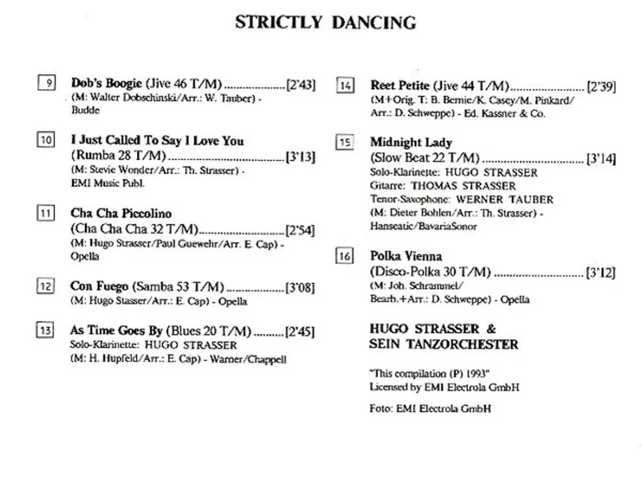 Billede 5 - Hugo Strasser Und Sein… – Strictly Dancing – CD