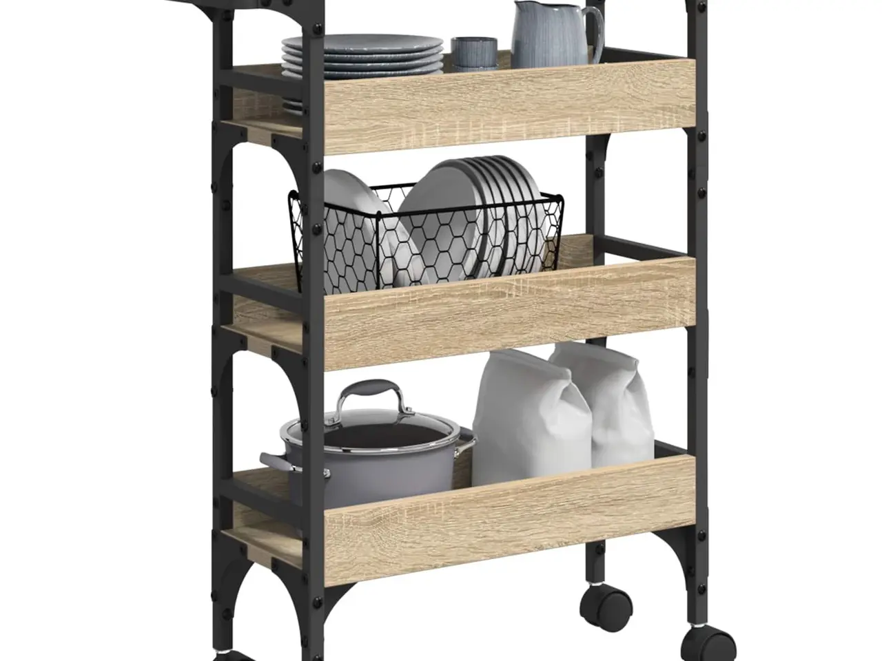 Billede 3 - Køkkenvogn i Sonoma eg 53 x 20 x 76 cm