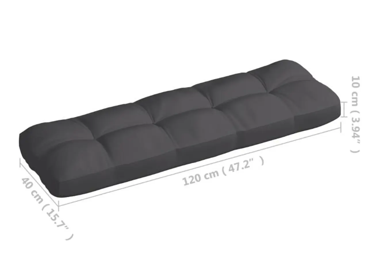 Billede 9 - Hynder til pallesofa 7 stk. antracitgrå