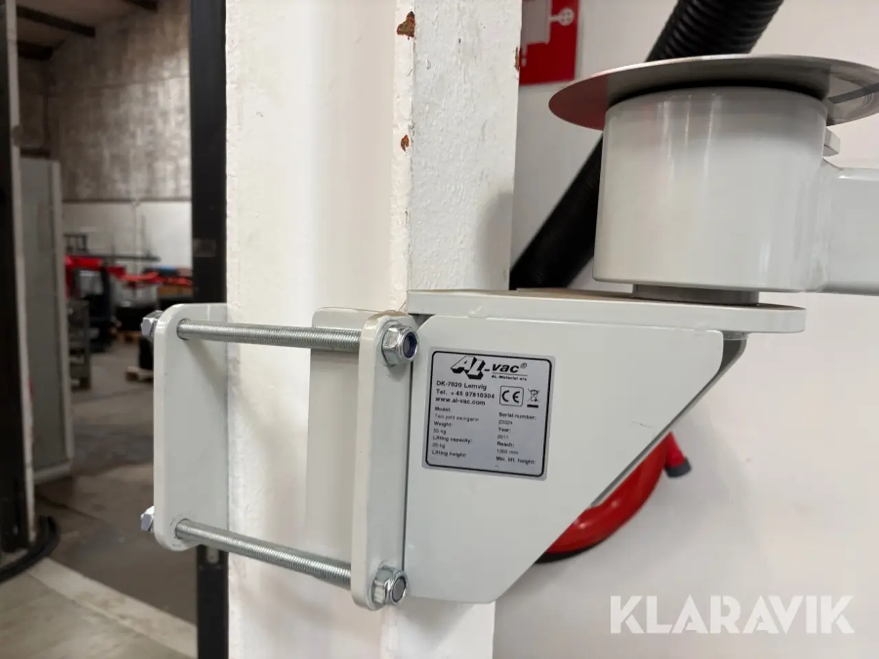 Billede 11 - Værkstøjstavle m/knækarm 3 styk AL-vac Two joint swingarm