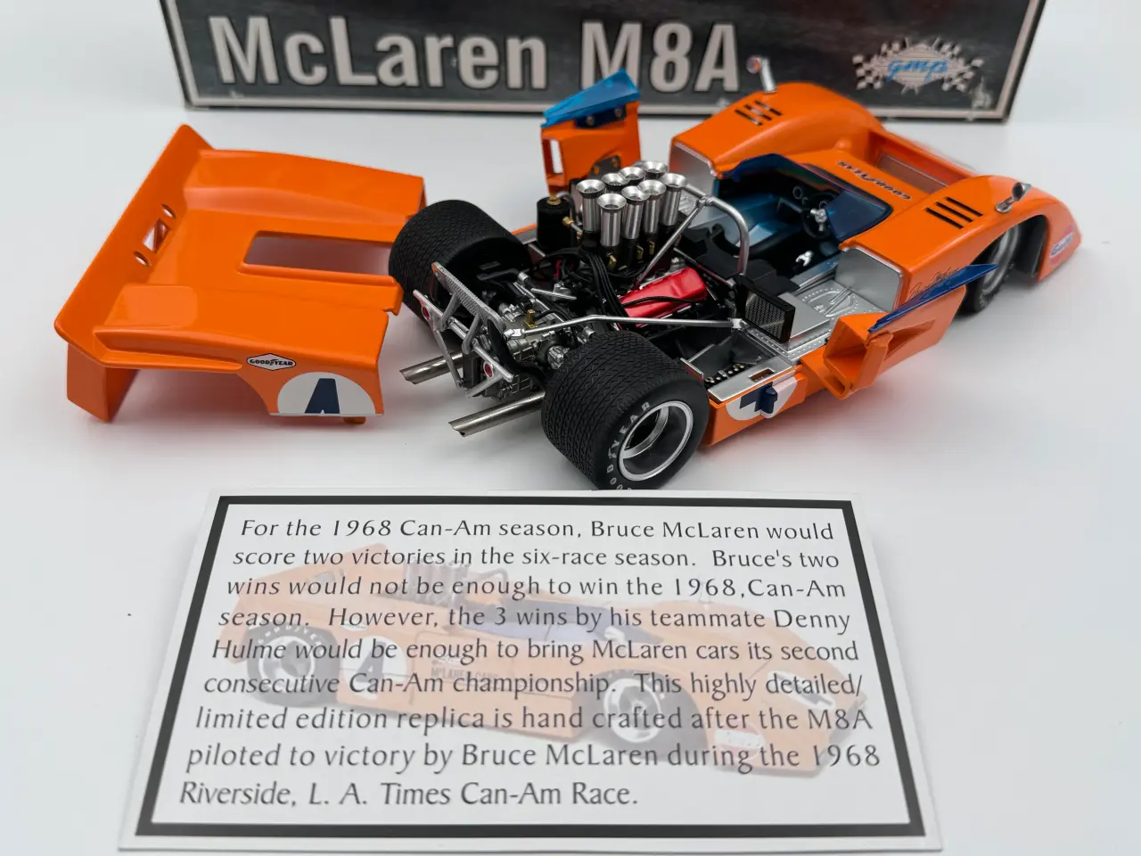 Billede 2 - 1968 McLaren M8A Chevrolet - Can-Am #4 - 1:18